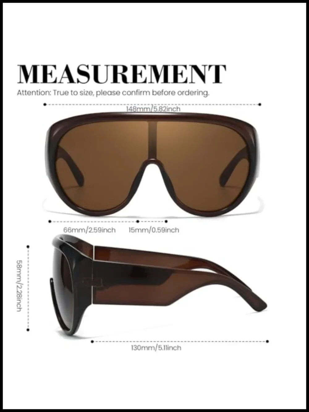 UV400 Oversized Wrap Around Sunglasses for Women with Large Frame Y2K Trendy